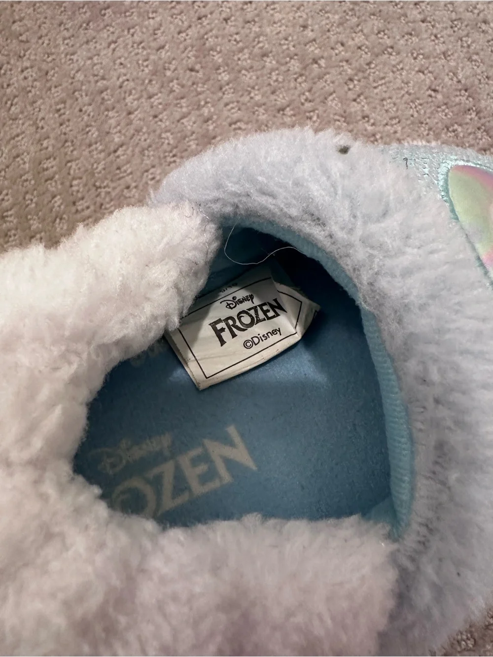 Disney Frozen 2 Anna and Elsa Girls Slippers, Size 9/10, Pre-owned